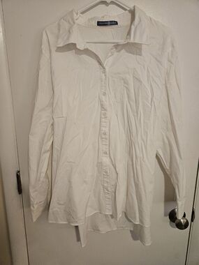 White Button-Down Shirt With Ties- Classic Tailored Fit